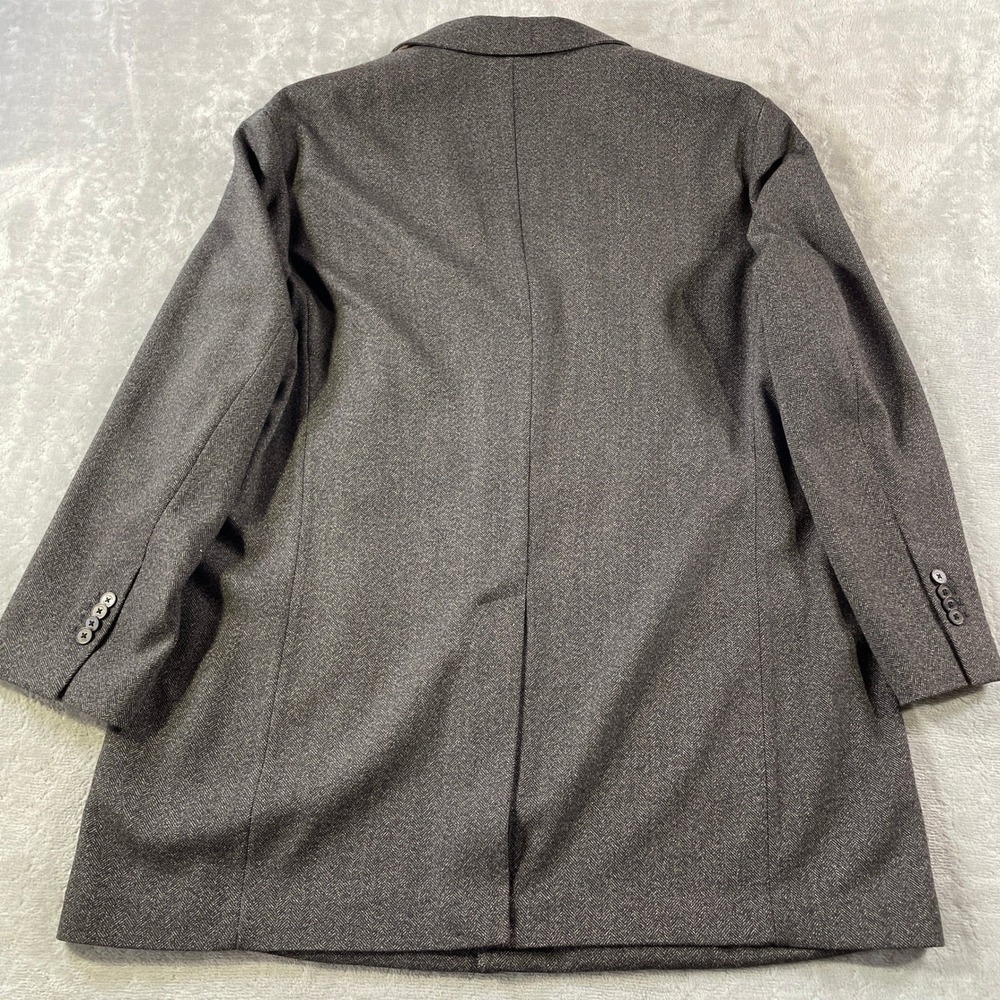 Loro Piana Daniel Cremieux Coat‎ Men XXL Wool Rain System Herringbone Italy - Picture 12 of 12
